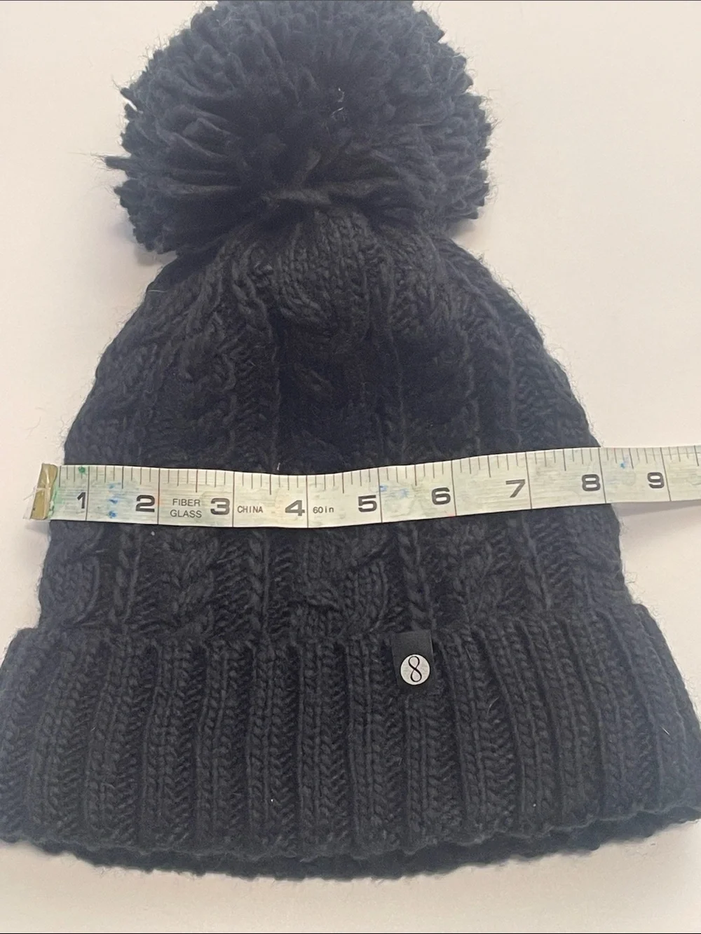 Youth Pom-Pom Knit Beanie - Black